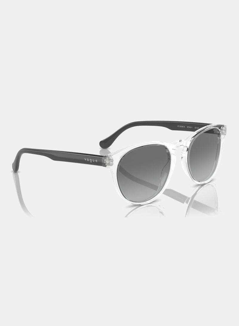 Vogue Full-Rimmed Round Sunglasses 5536SI,52, W745,11 - Image 3